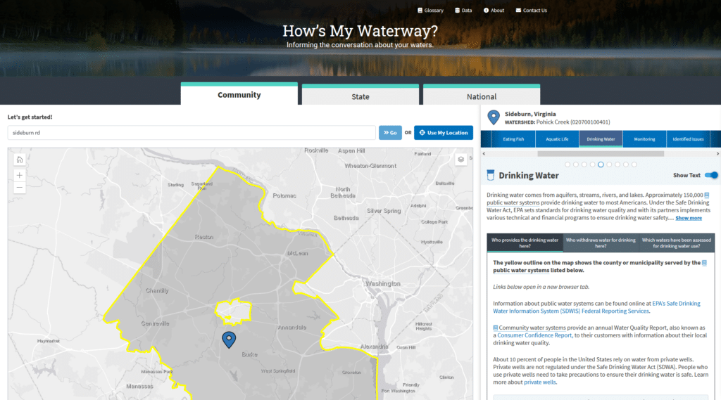 EPA Releases How’s My Waterway Data Transparency Tool