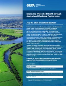 EPA Webinar on Improving Watershed Health through Agricultural-Municipal Partnerships