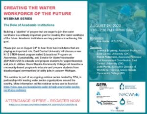 EPA Water Workforce Webinar on the Role of Academic Institutions