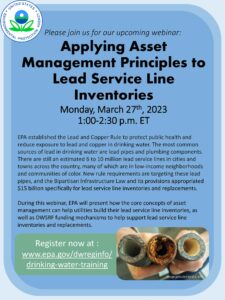 EPA Asset Management and Lead Service Line Inventories Webinar