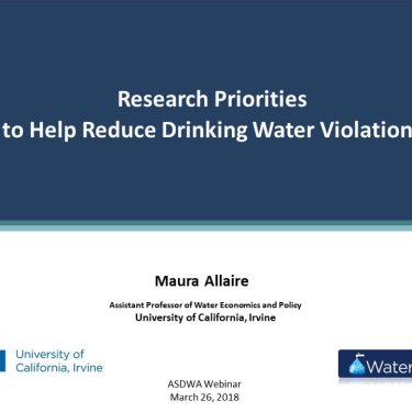 Research Priorities to Help Reduce Drinking Water Violations