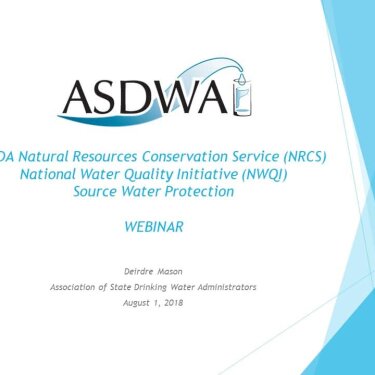 USDA NRCS National Water Quality Initiative - Source Water Protection